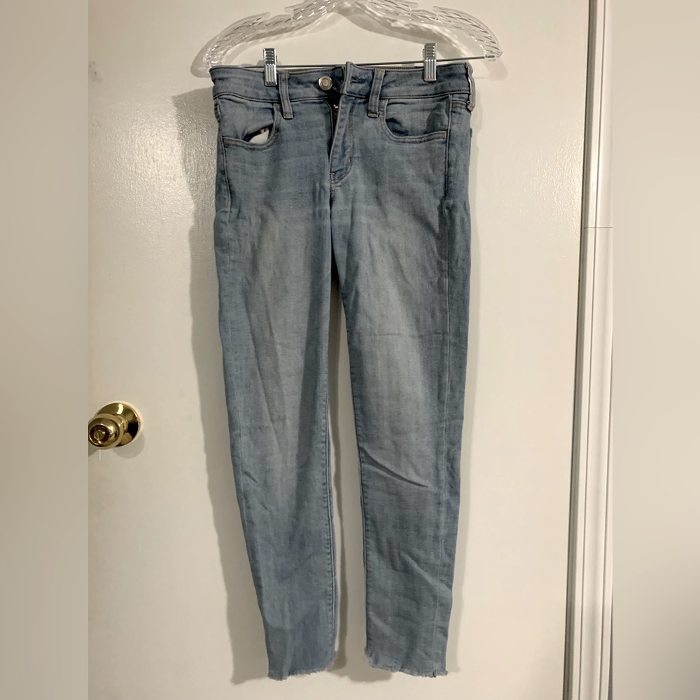 American Eagle Frayed End Womens Jeggings